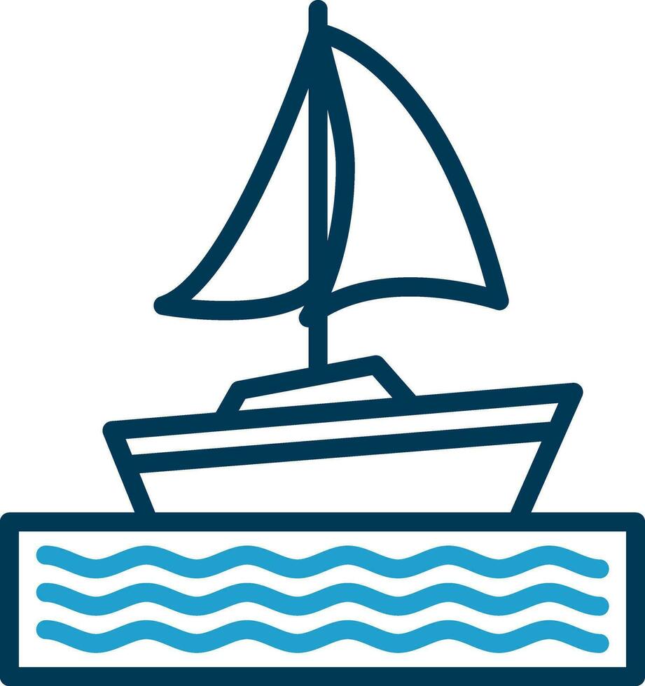 Sailing boat Vector Icon Design
