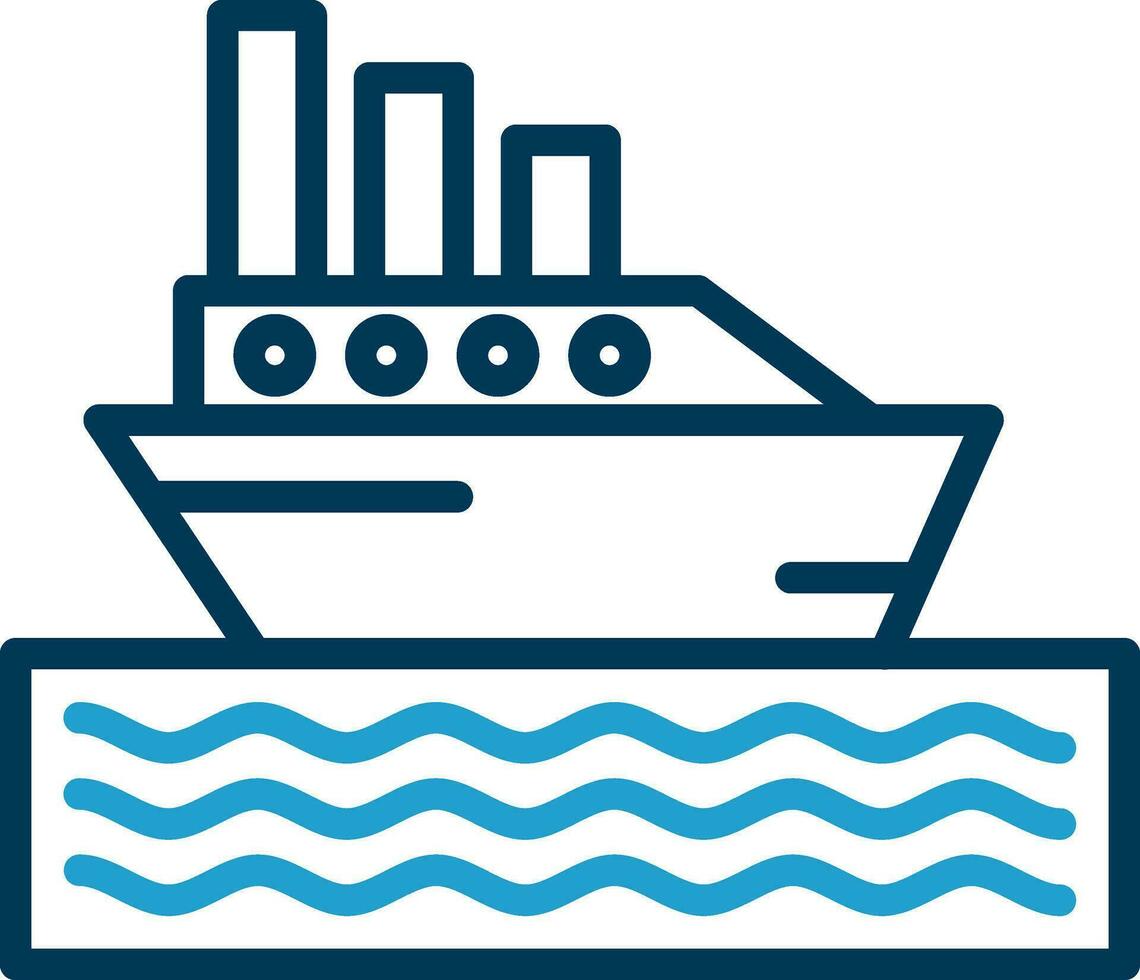 Ferryboat Vector Icon Design