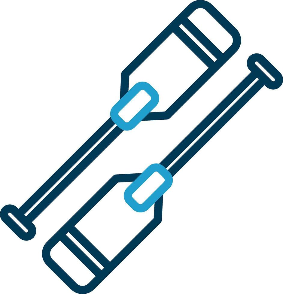 Oars Vector Icon Design