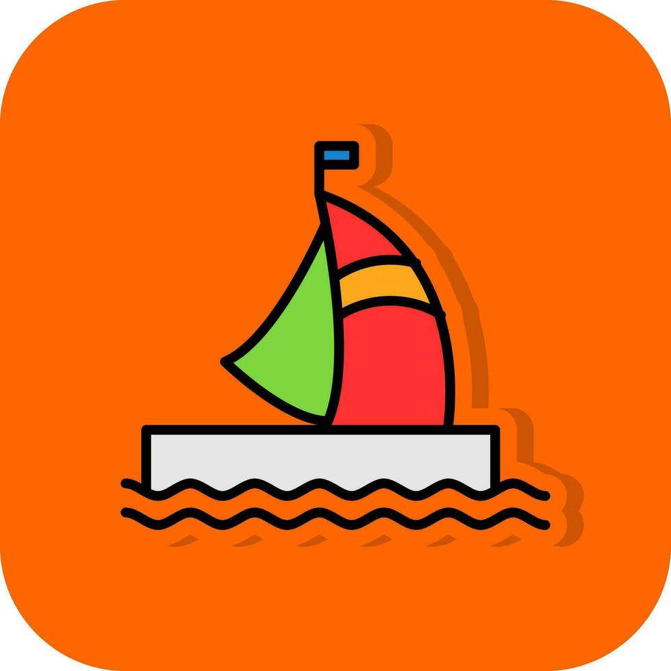 Houseboat Vector Icon Design