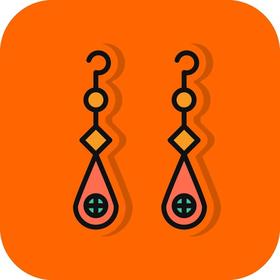 Earrings Vector Icon Design