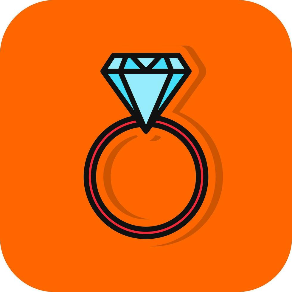 Diamond ring Vector Icon Design