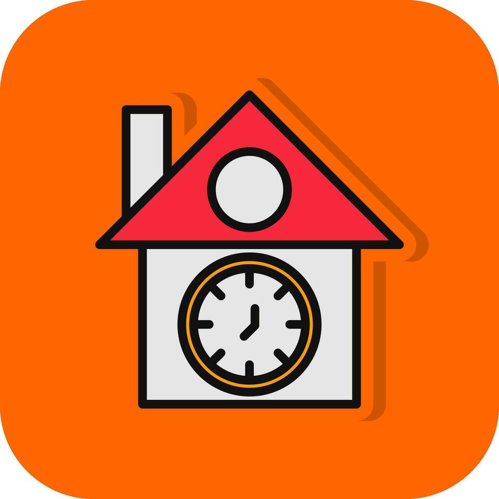 diseño de icono de vector de reloj de cuco