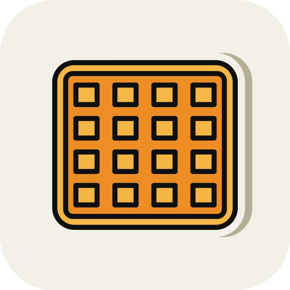 Waffle Vector Icon Design