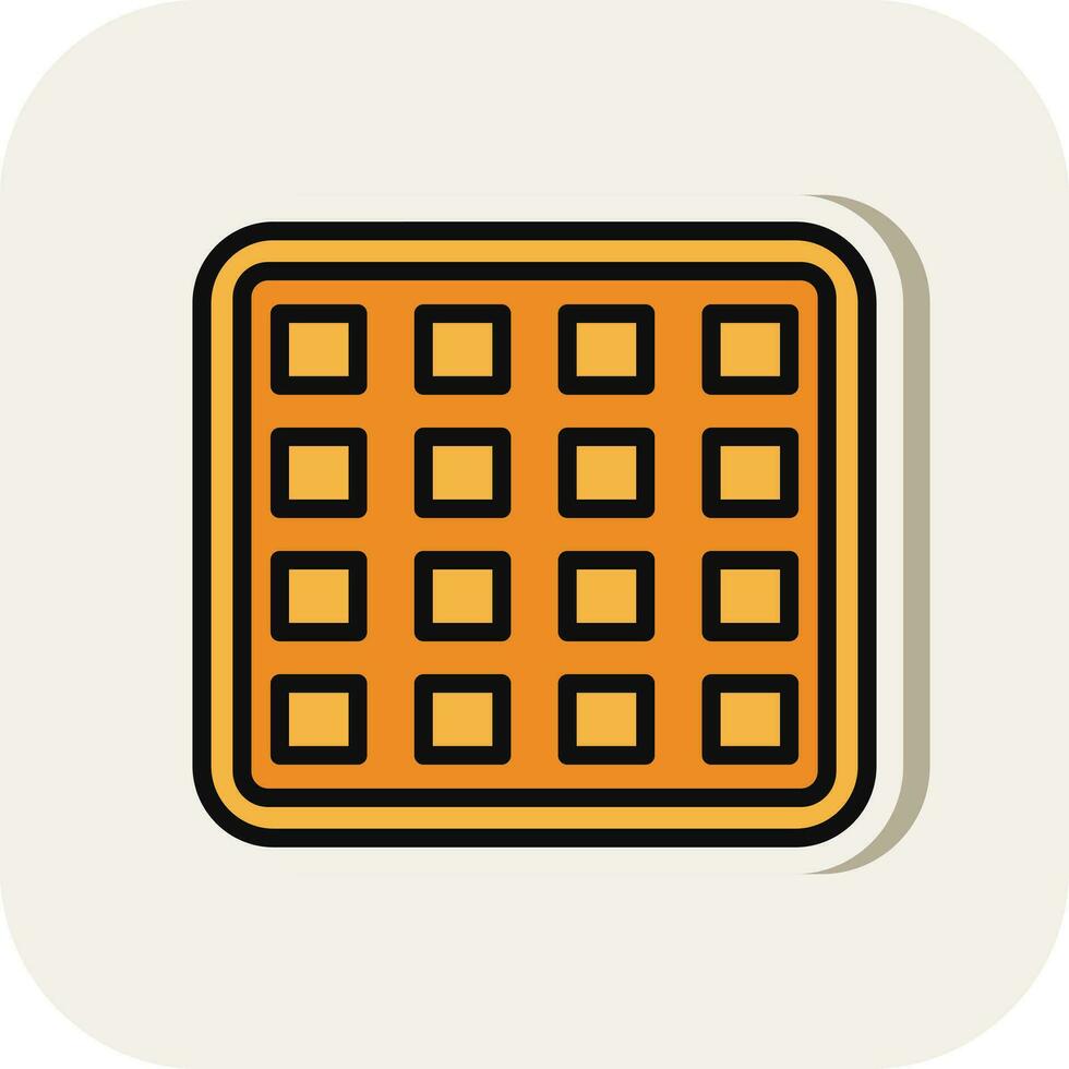 Waffle Vector Icon Design