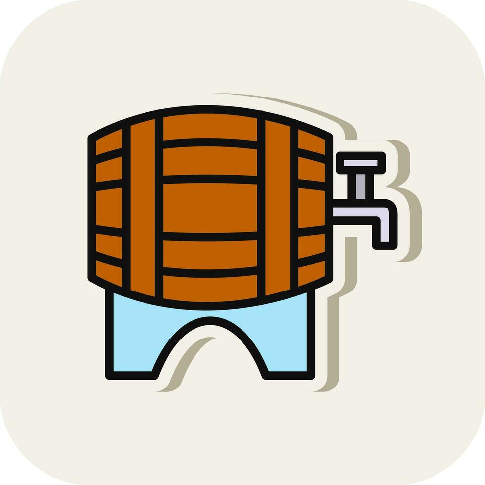 cerveza barrilete vector icono diseño