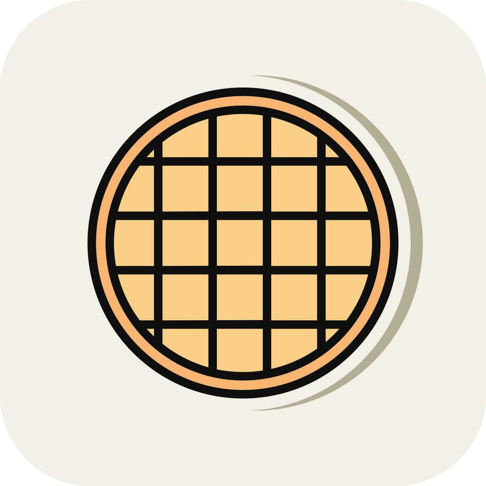 Waffle Vector Icon Design