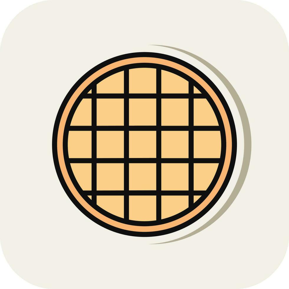 Waffle Vector Icon Design