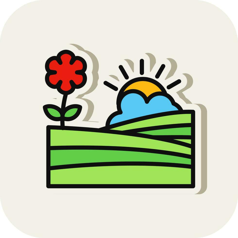 Mont des arts gardens Vector Icon Design