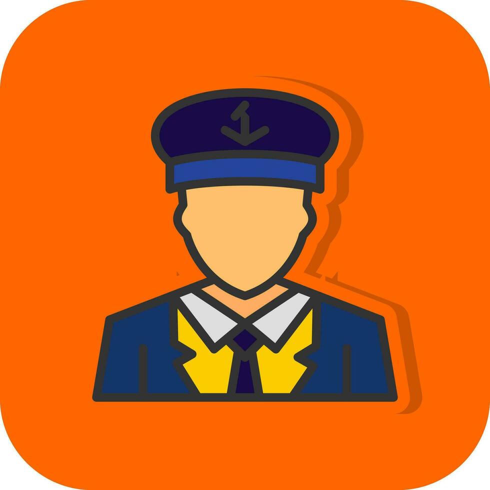 Captain Vector Icon Design