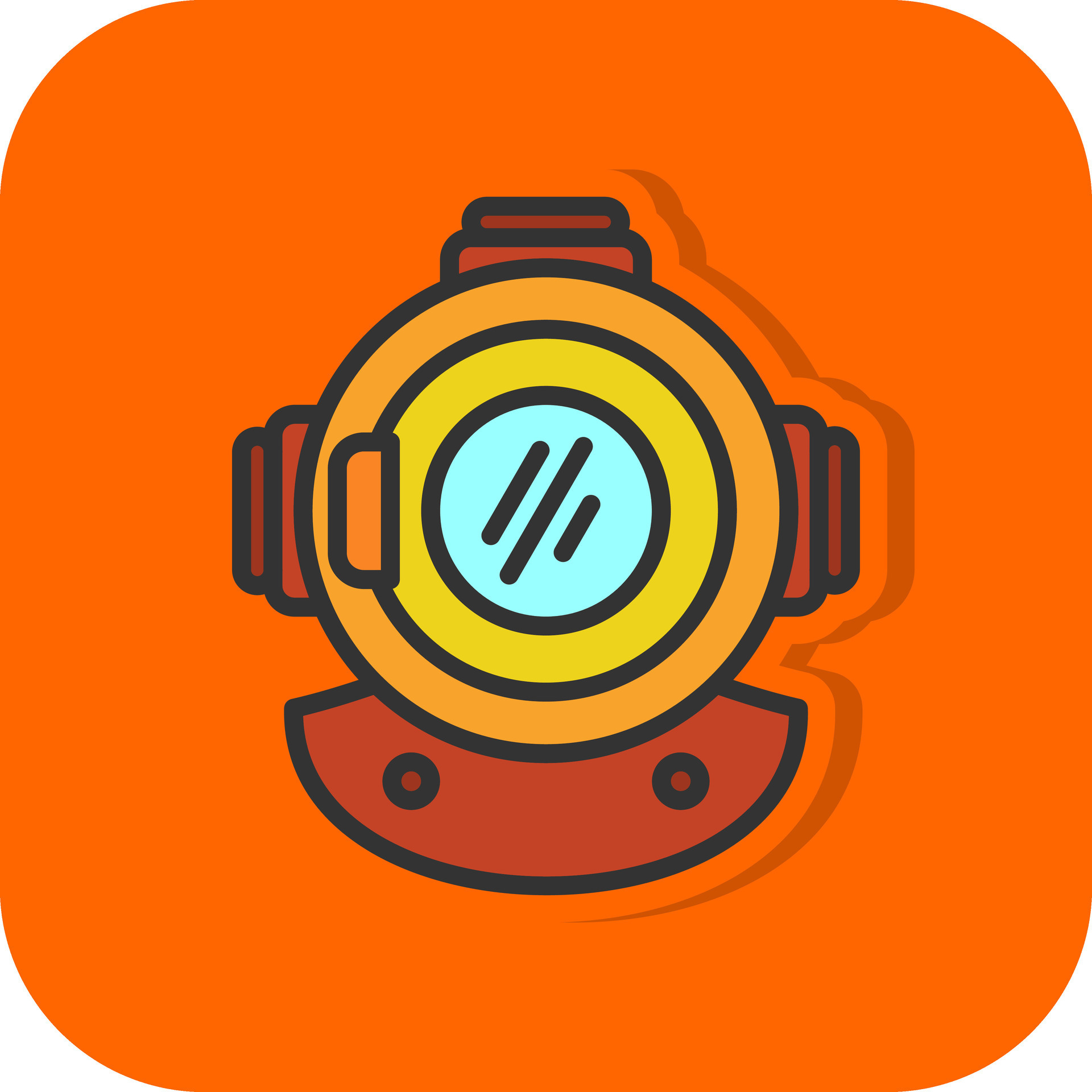 Diving helmet Vector Icon Design 25631452 Vector Art at Vecteezy