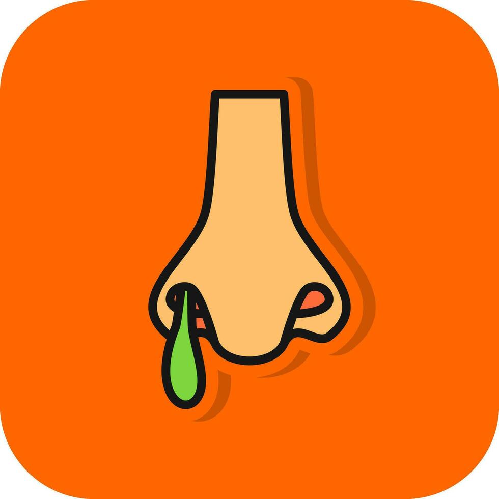 Runny nose Vector Icon Design