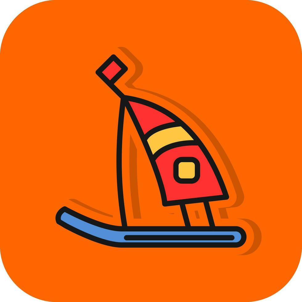 diseño de icono de vector de windsurf