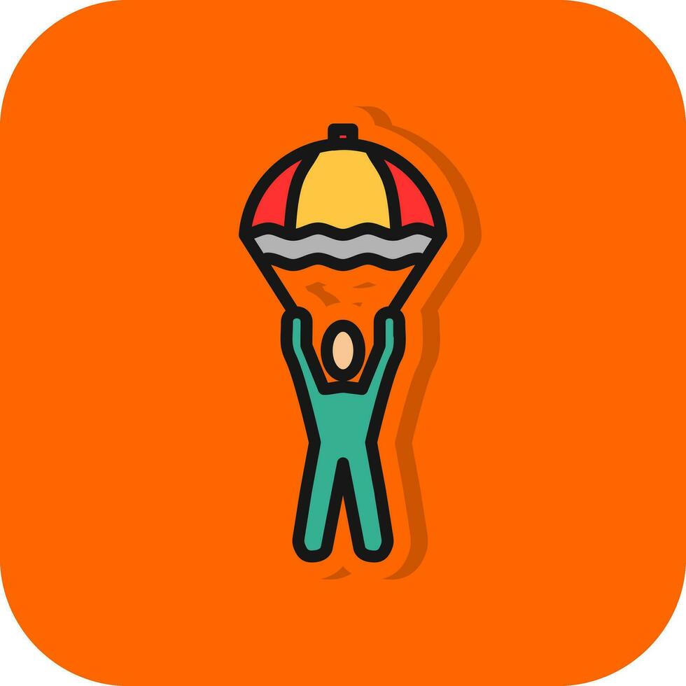 Skydiving Vector Icon Design