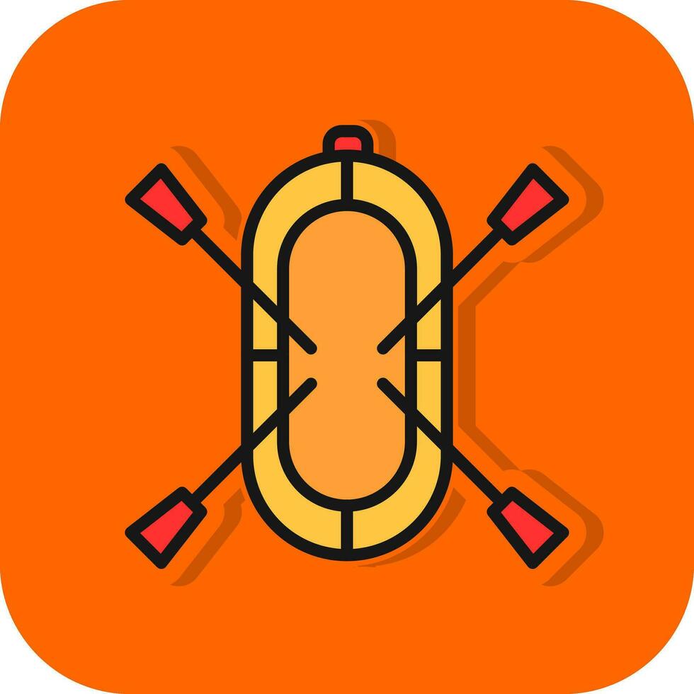 Rafting Vector Icon Design