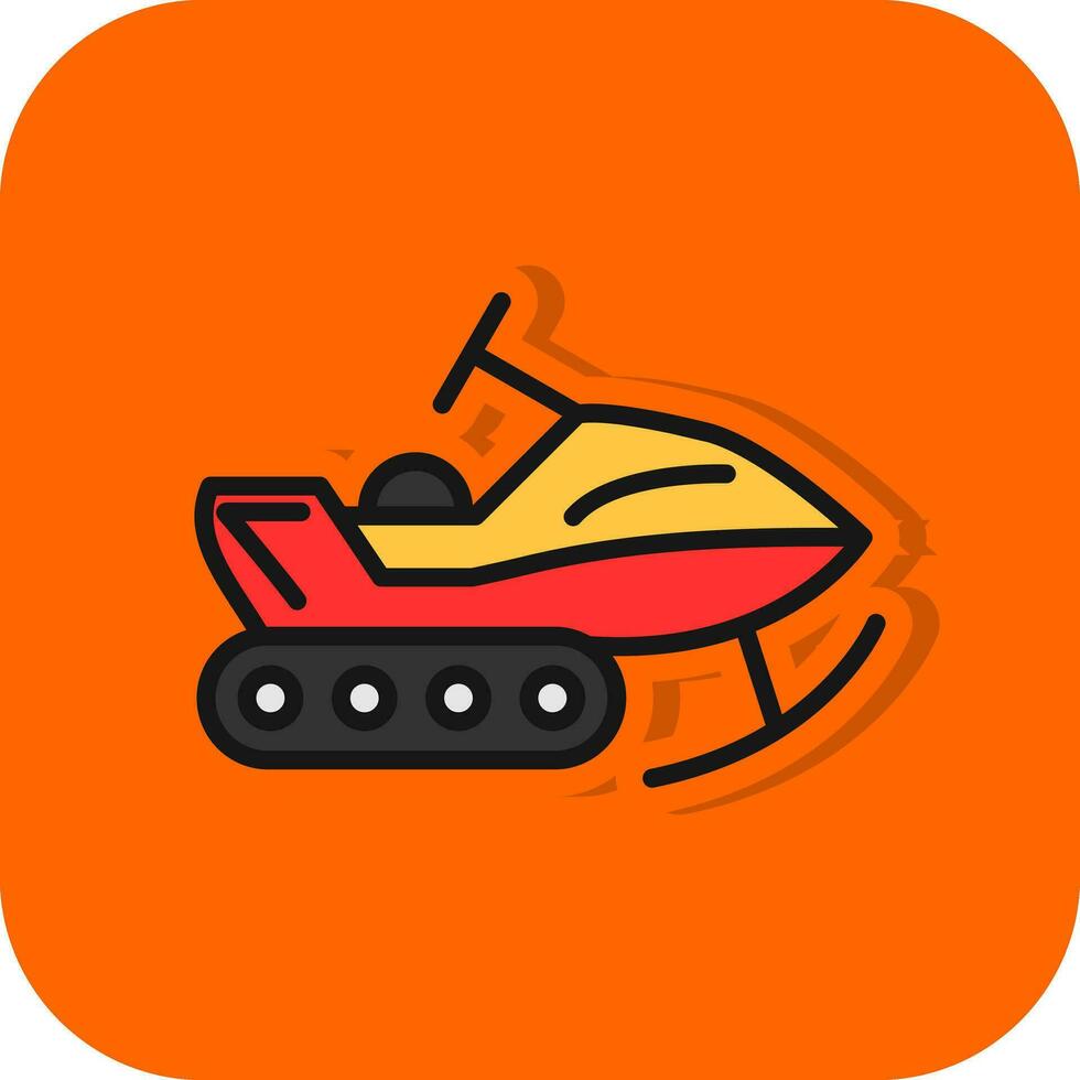 Snowmobile Vector Icon Design