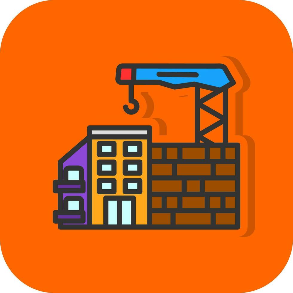 Construction site Vector Icon Design