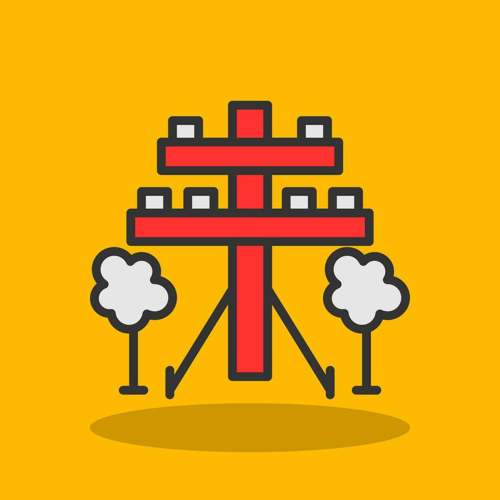 Electric pole Vector Icon Design