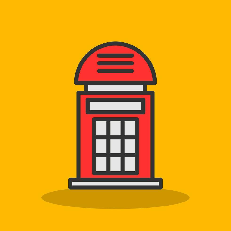 Phone booth Vector Icon Design