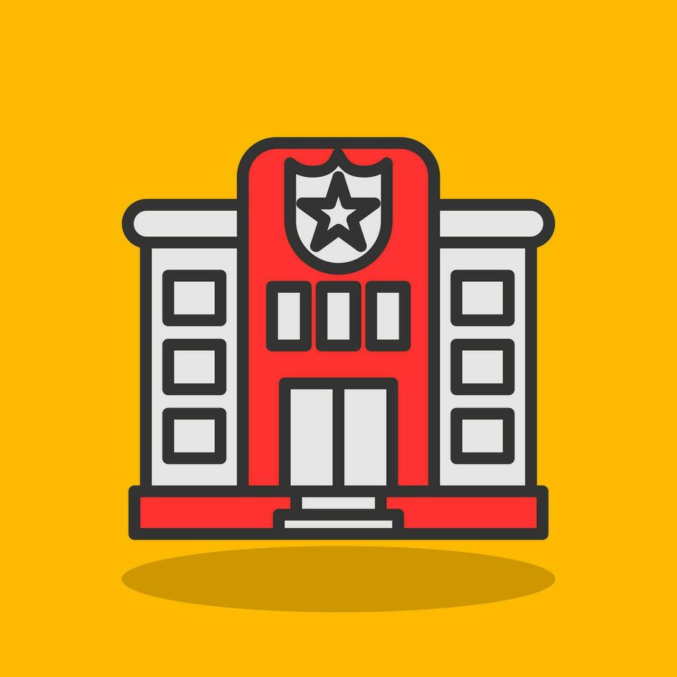 Police station Vector Icon Design