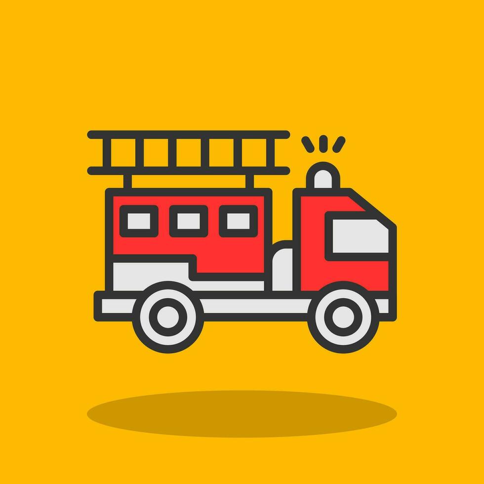 Firetruck Vector Icon Design