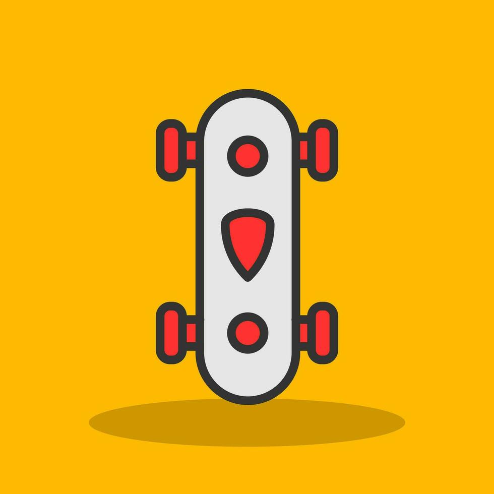 Longboard Vector Icon Design