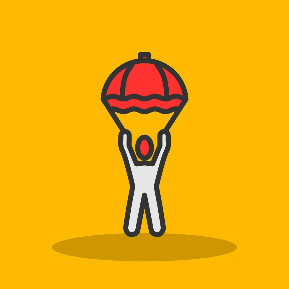 Skydiving Vector Icon Design