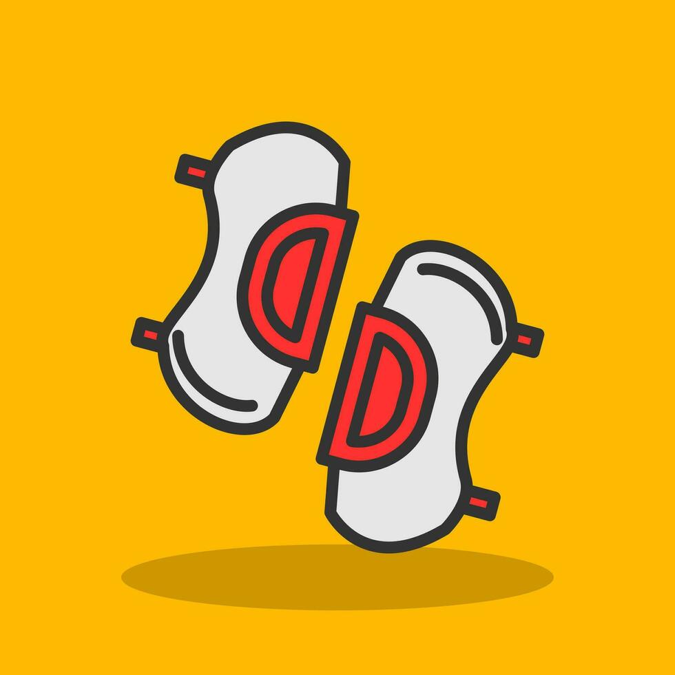 Knee pads Vector Icon Design