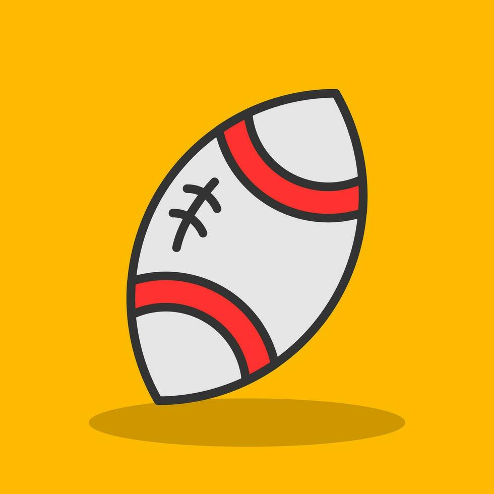 Rugby ball Vector Icon Design