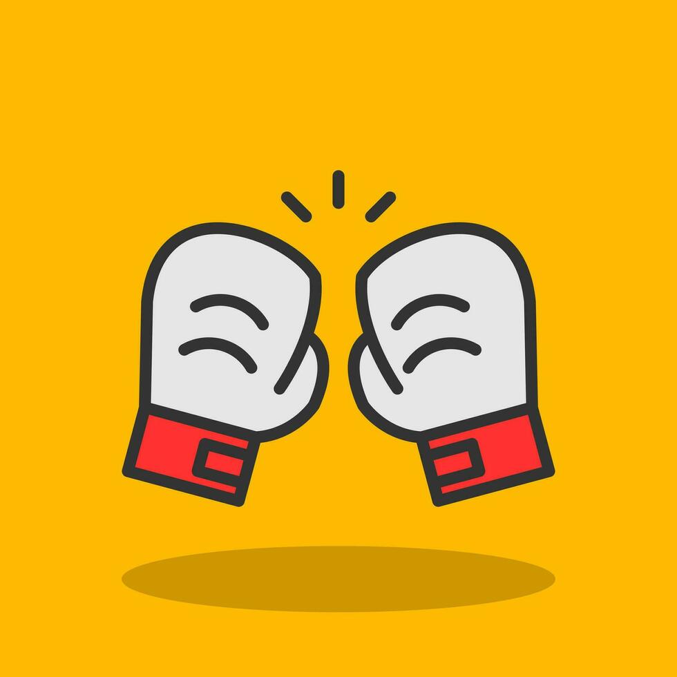 Boxing gloves Vector Icon Design