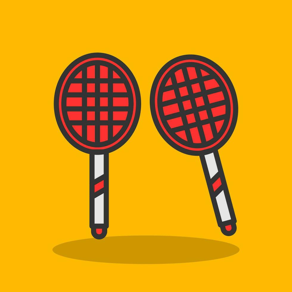 diseño de icono de vector de bádminton