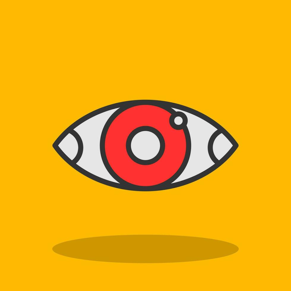 Red eyes Vector Icon Design