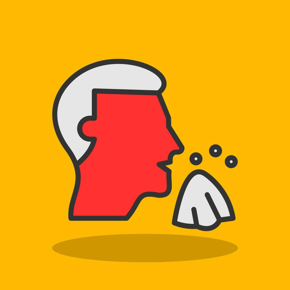 Sneeze Vector Icon Design