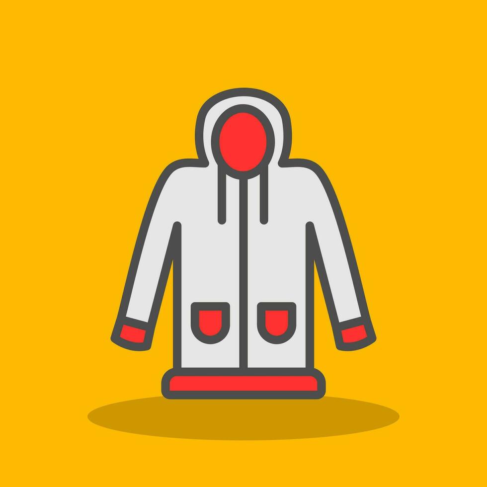 Raincoat Vector Icon Design