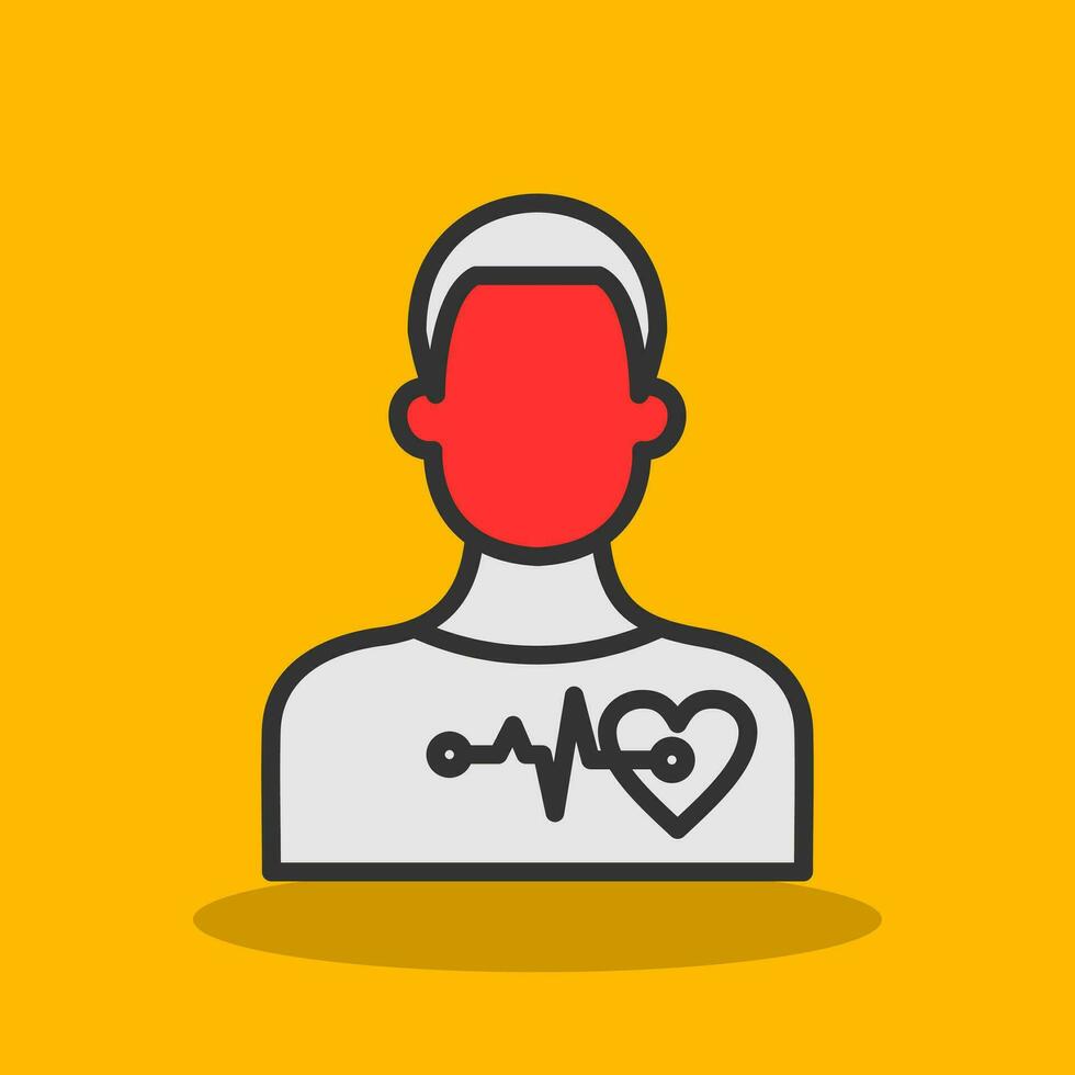 Cardiac arrest Vector Icon Design