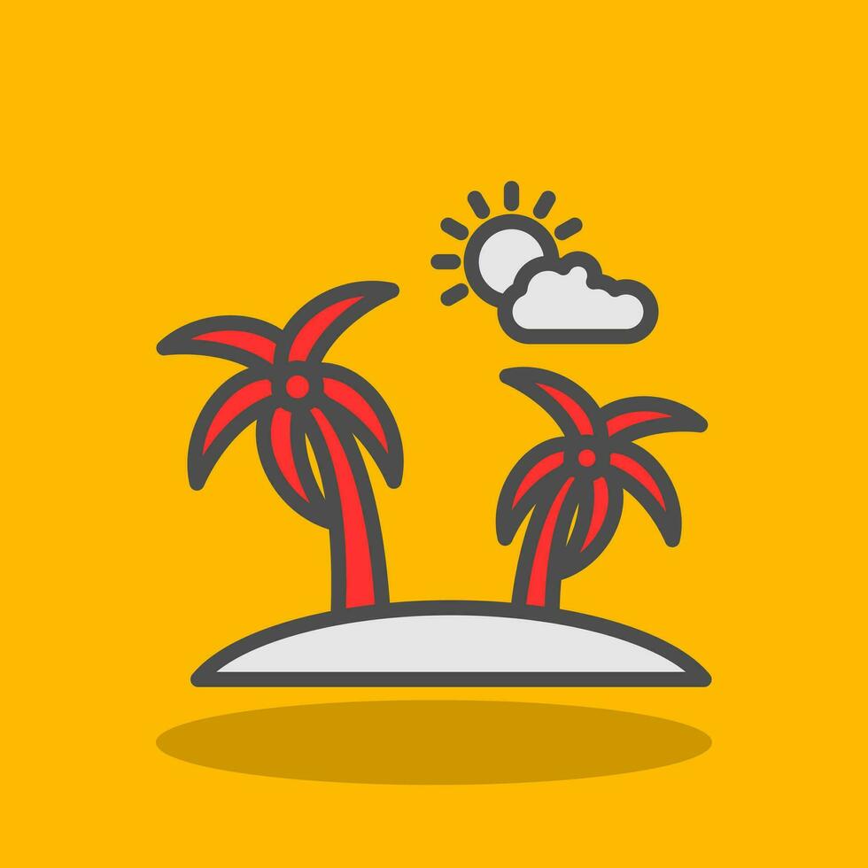 Island Vector Icon Design