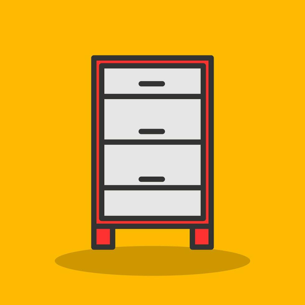 Chest of drawers Vector Icon Design