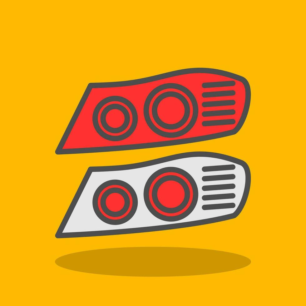 Car lights Vector Icon Design