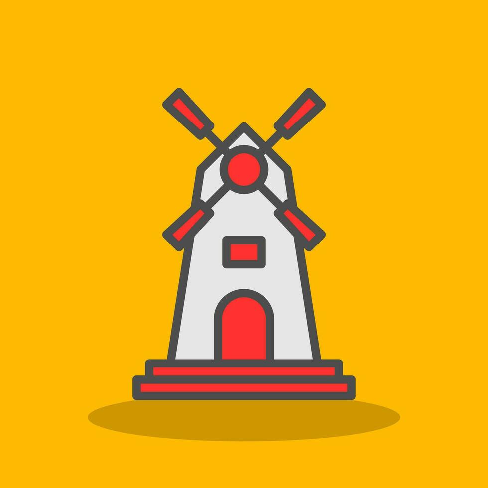 Windmill Vector Icon Design