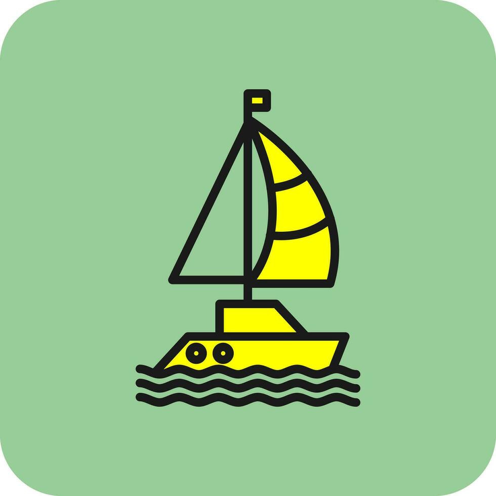 Sailboat Vector Icon Design