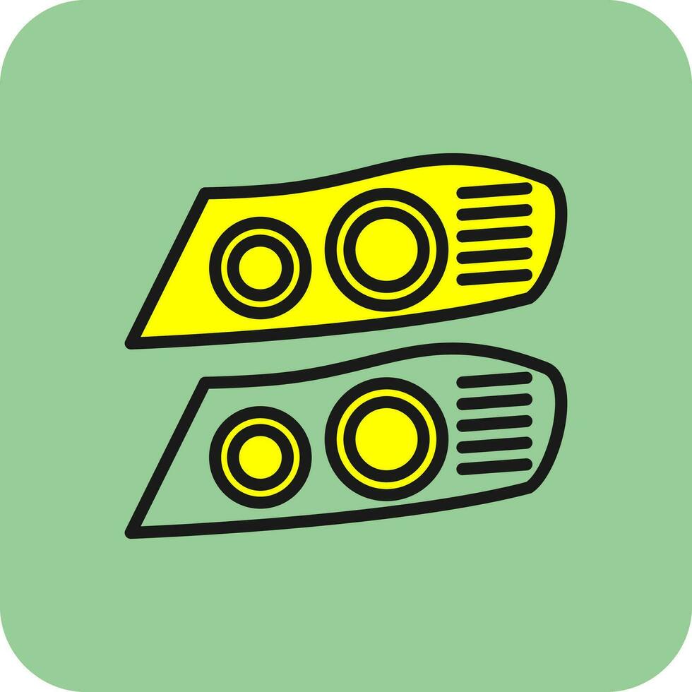 Car lights Vector Icon Design