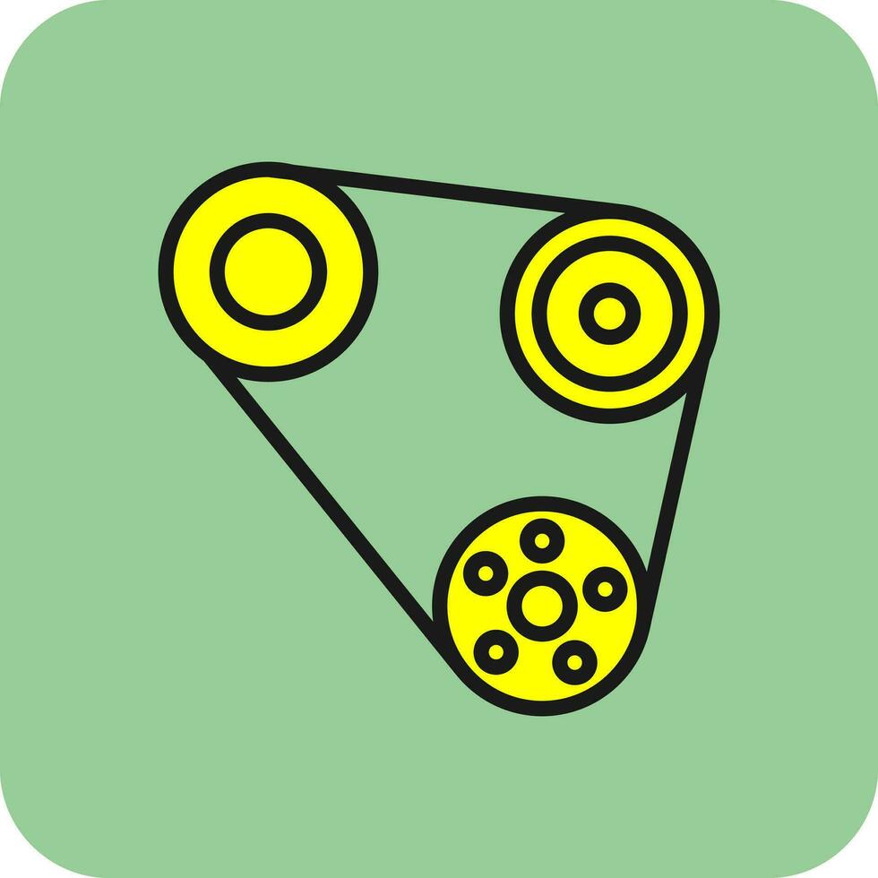 Timing belt Vector Icon Design