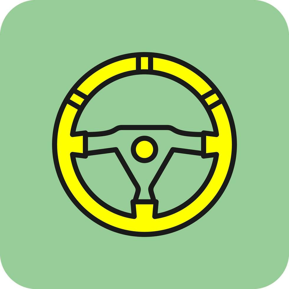 Steering wheel Vector Icon Design