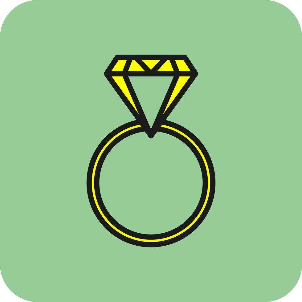 Diamond ring Vector Icon Design