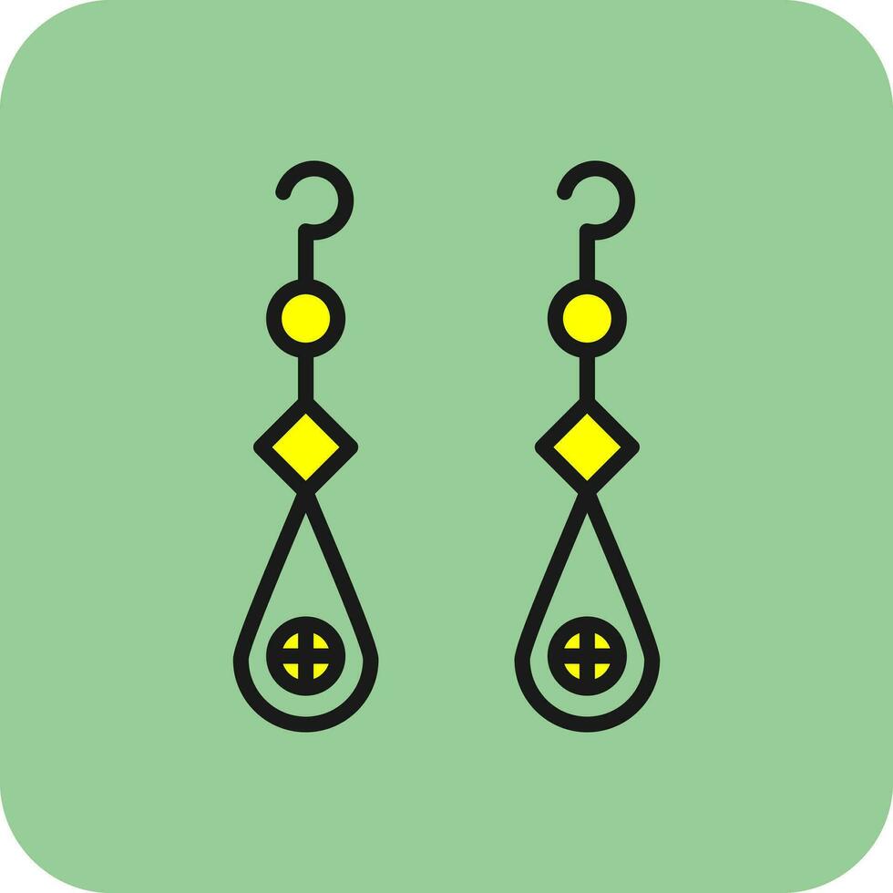 Earrings Vector Icon Design