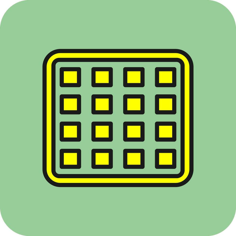 Waffle Vector Icon Design