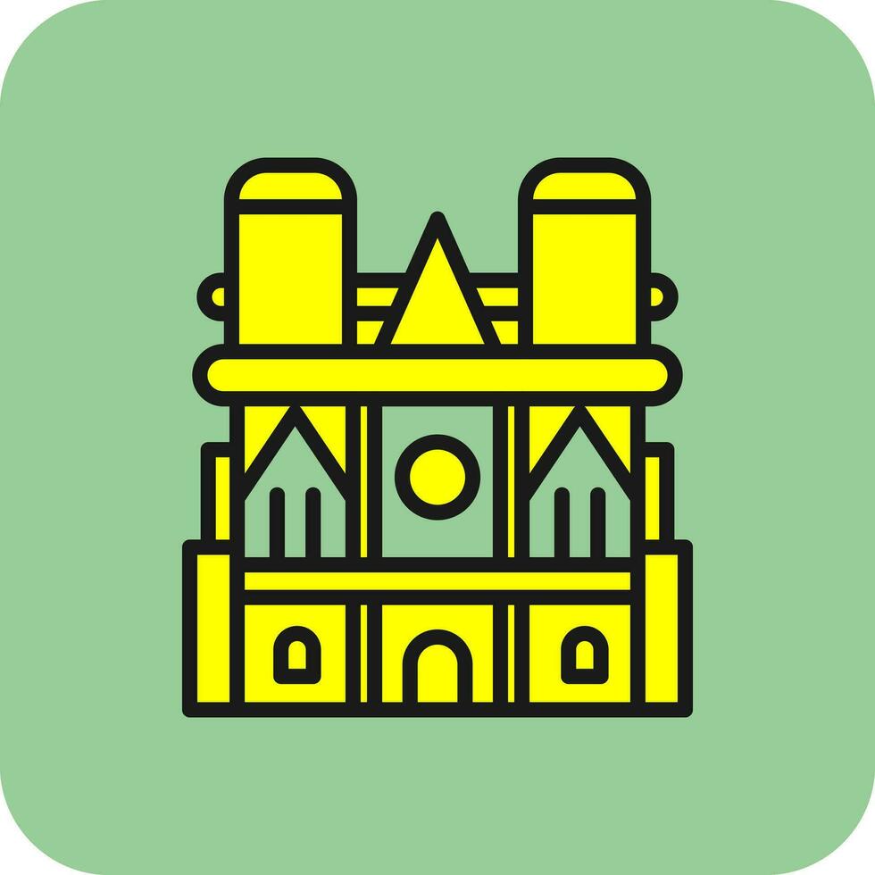 Notre dame Vector Icon Design