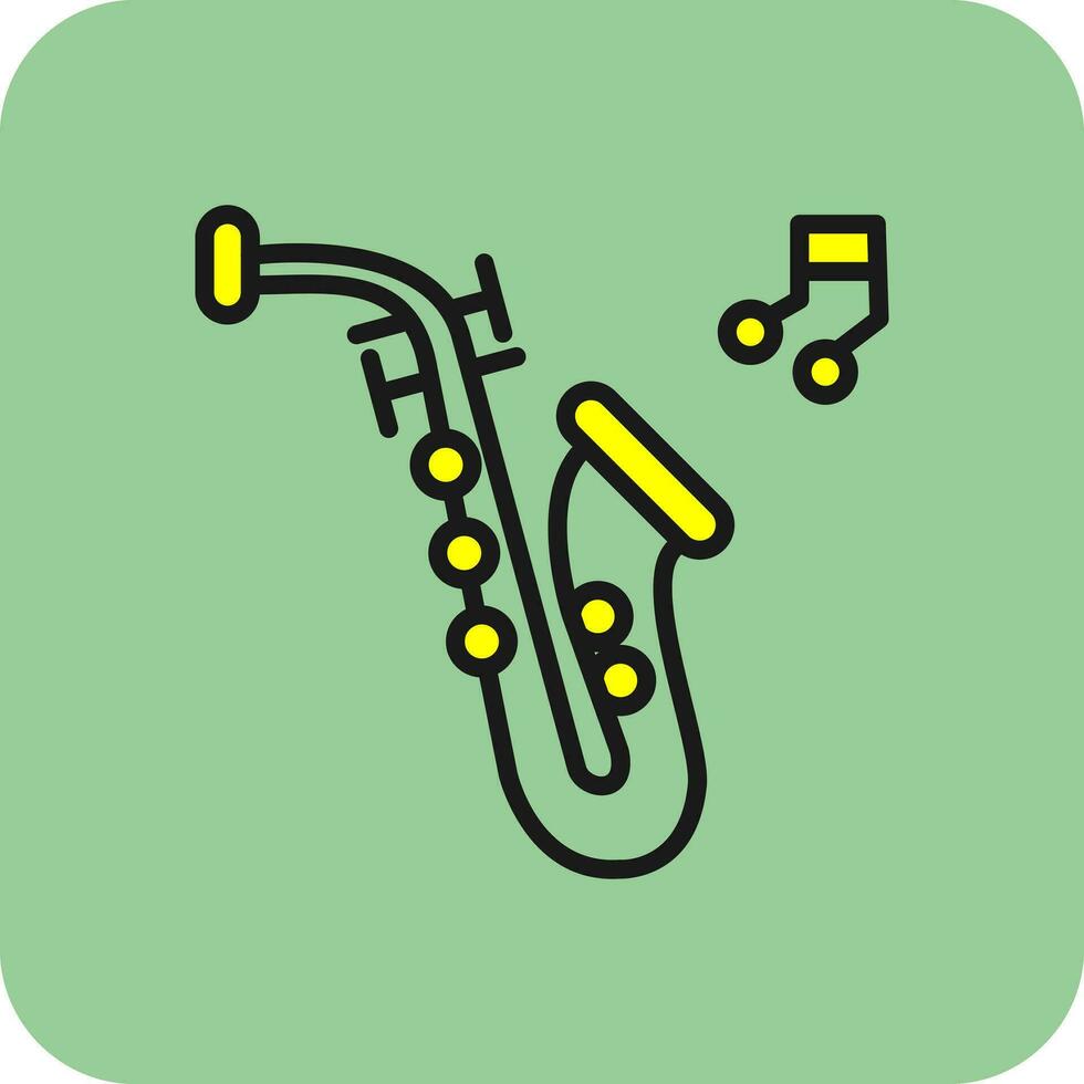 Saxophone Vector Icon Design