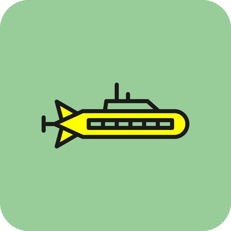 Submarine Vector Icon Design