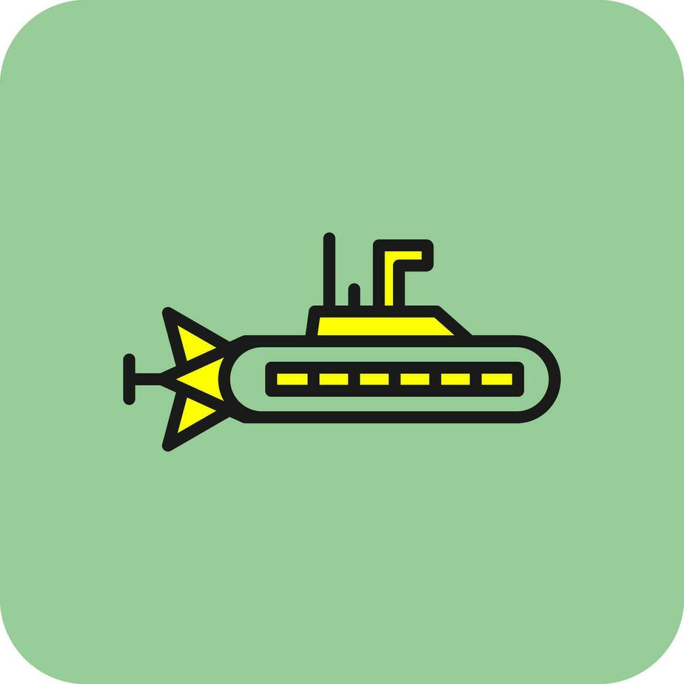 Submarine Vector Icon Design